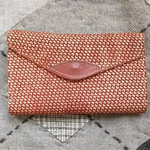 Vintage Suede Checkbook Wallet